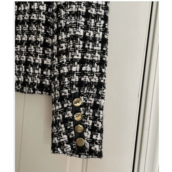 New $98.00 TRUTH BY REPUBLIC Nordstrom Womens 10 Black Tweed Quiet Luxury Blazer - Picture 6 of 16